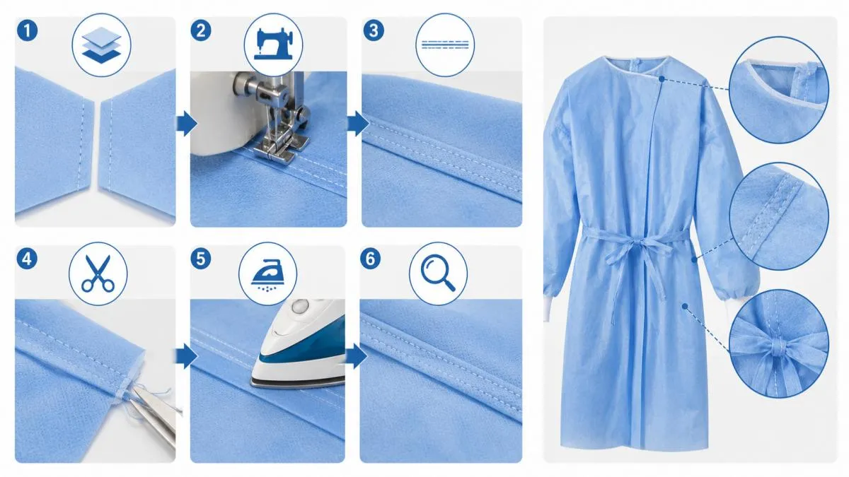 How Sewn Seams Work in Disposable Gown Manufacturing